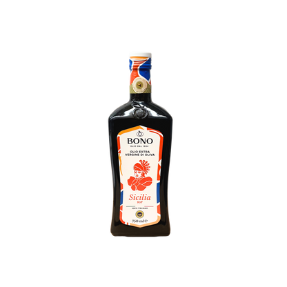 BONO Olio Extra Vergine d’Oliva DOP Sicilia IGP 750ml – olio evo siciliano di alta qualità