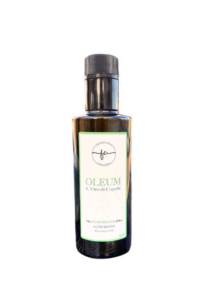 Bottiglia di OLEUM – Olio Extra Vergine di Oliva 100% italiano da Roccasecca, 250ml
