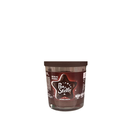 PAN DI STELLE Crema Spalmabile 190g con granella di biscotto – barattolo di crema al cacao e nocciole con pezzi di biscotto Pan di Stelle – Essenza Pisterzi