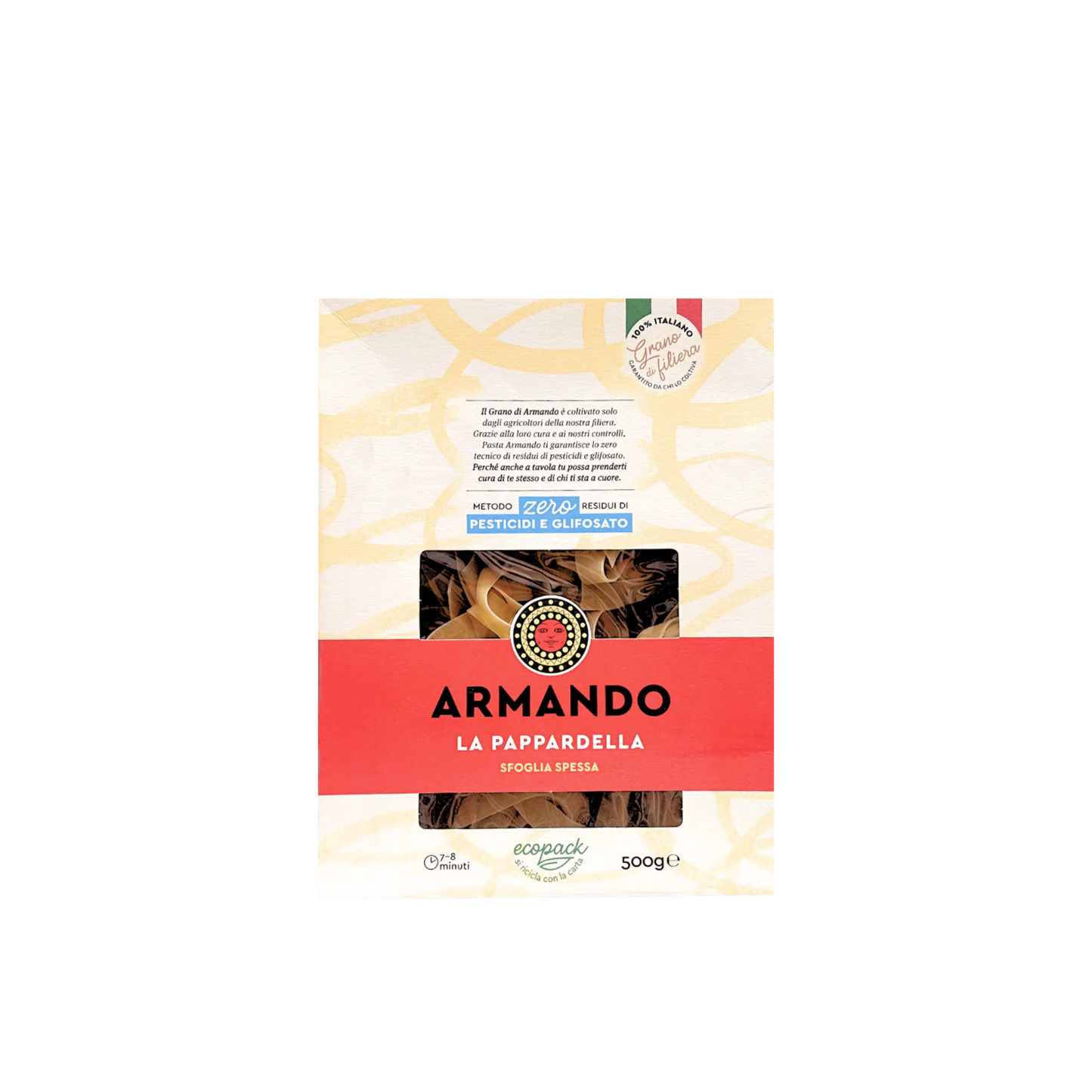 Pappardelle Armando trafilate al bronzo, grano 100% italiano, 500g – pasta artigianale di alta qualità su Essenza Pisterzi