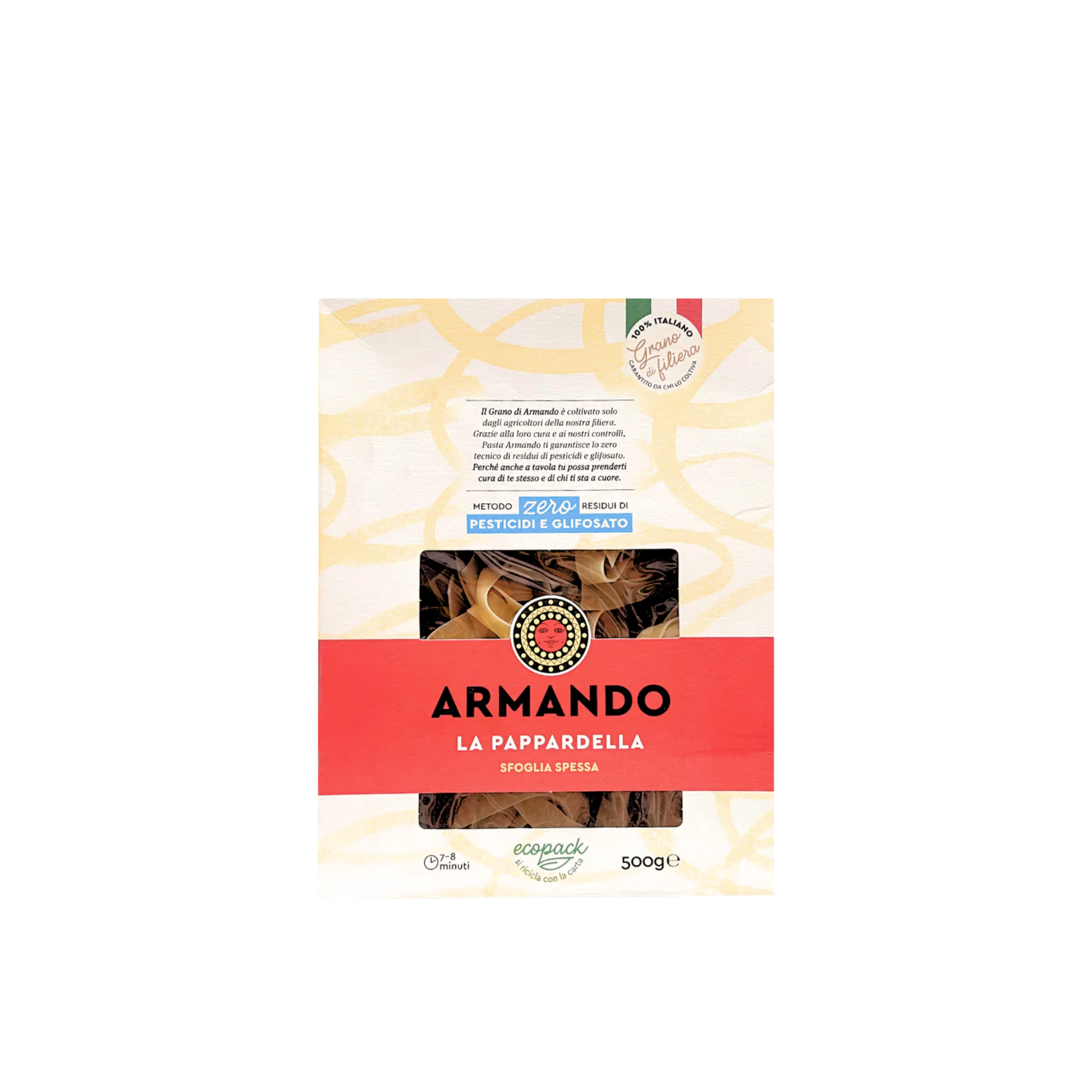 Pappardelle Armando trafilate al bronzo, grano 100% italiano, 500g – pasta artigianale di alta qualità su Essenza Pisterzi