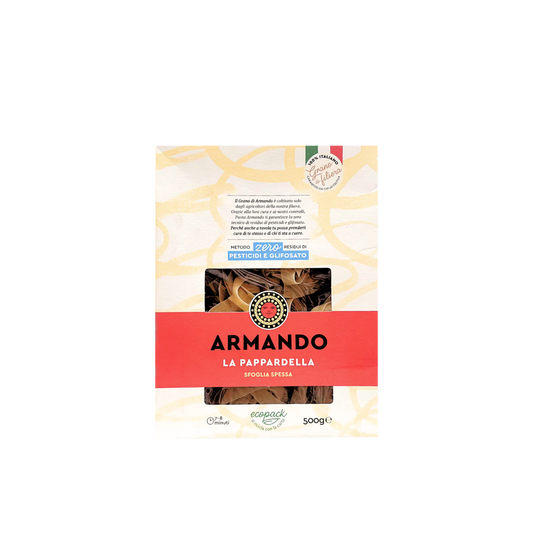 Pappardelle Armando trafilate al bronzo, grano 100% italiano, 500g – pasta artigianale di alta qualità su Essenza Pisterzi