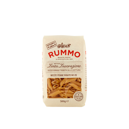 Mezze Penne Rigate Rummo 500g – Pasta Corta Trafilata al Bronzo | Essenza Pisterzi
