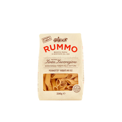 Confezione da 500g di Pennotti Rigati Rummo – pasta corta trafilata al bronzo
