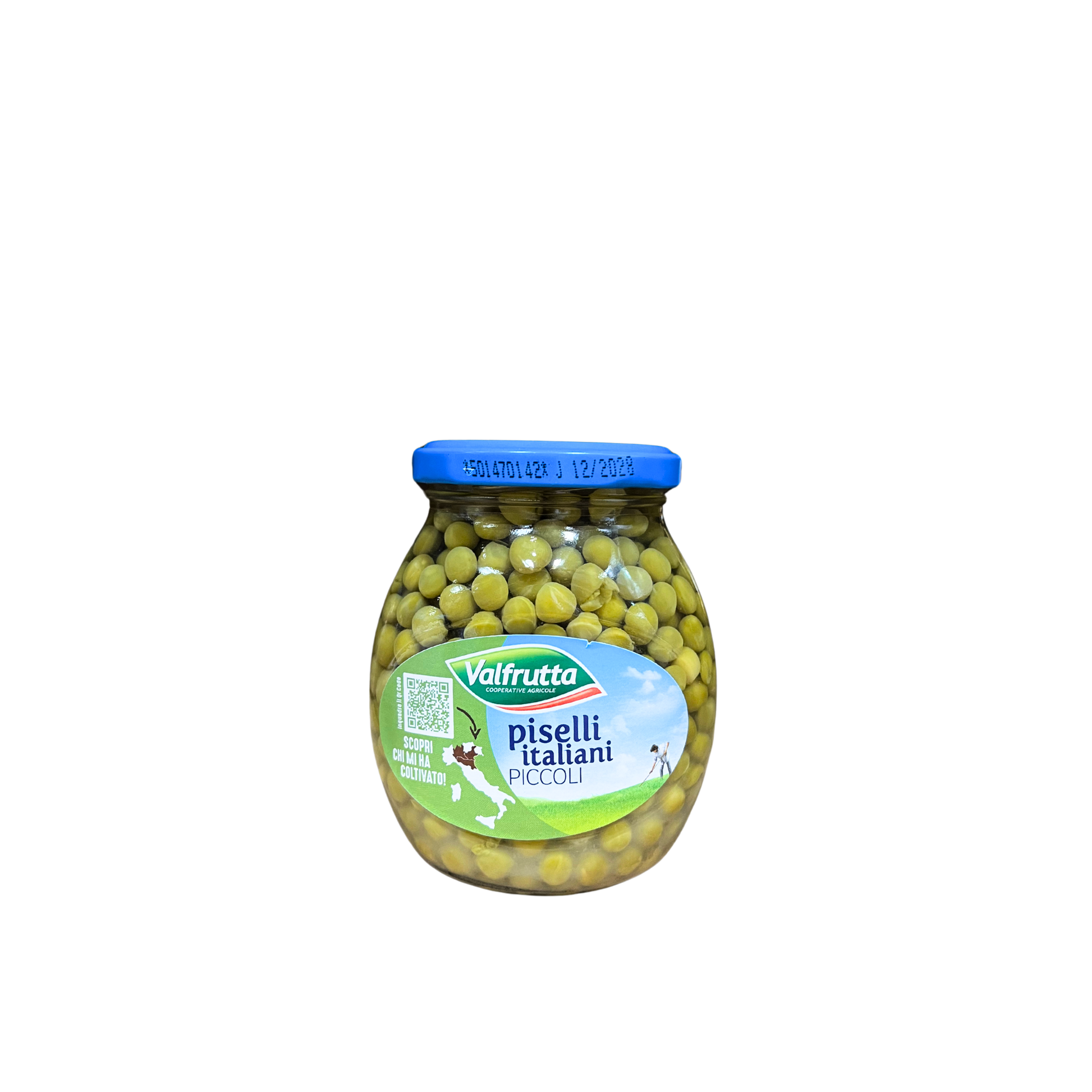 VALFRUTTA Piselli Italiani Piccoli 370g - Barattolo di piselli teneri e dolci pronti all’uso
