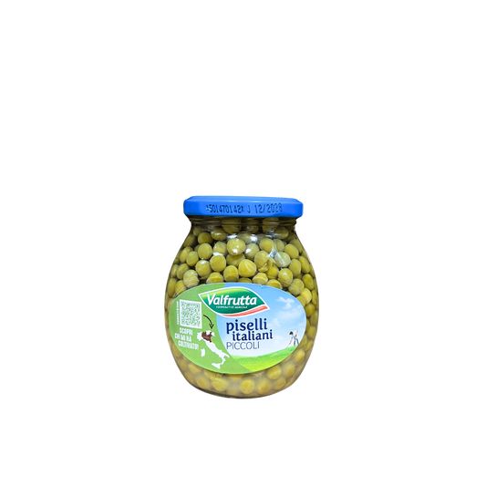 VALFRUTTA Piselli Italiani Piccoli 370g - Barattolo di piselli teneri e dolci pronti all’uso
