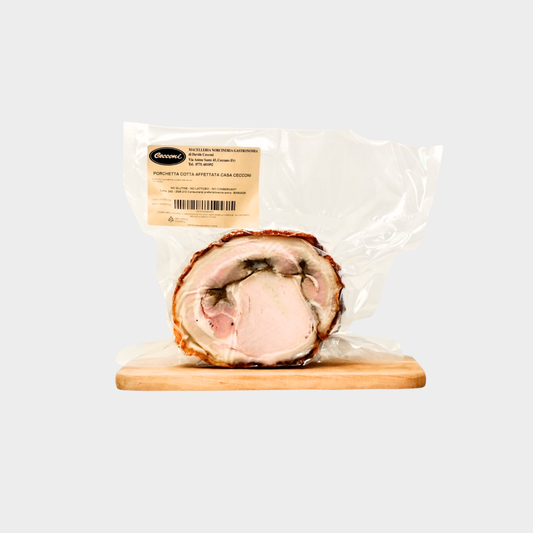Porchetta Ciociara cotta a tranci gourmet – Casa Cecconi, specialità tipica artigianale del Lazio
