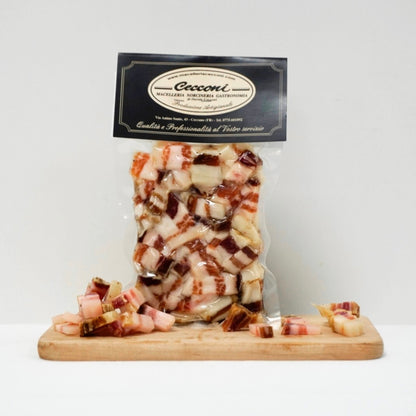 quadrelli misti di preparato per amatriciana e carbonara