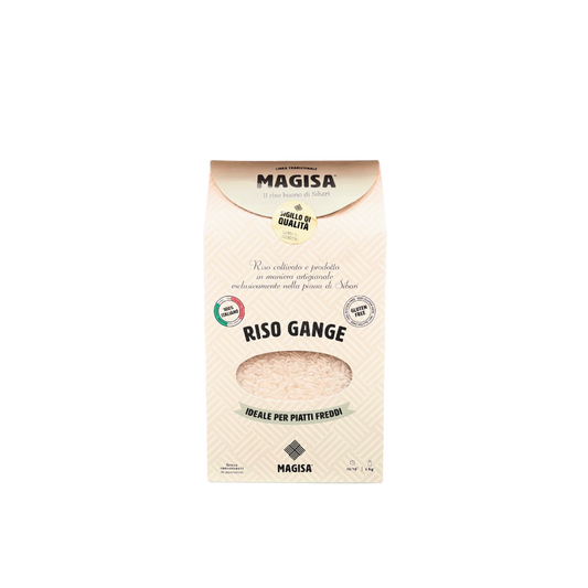 MAGISA Riso Gange Senza Glutine 1kg - riso italiano di qualità per risotti

