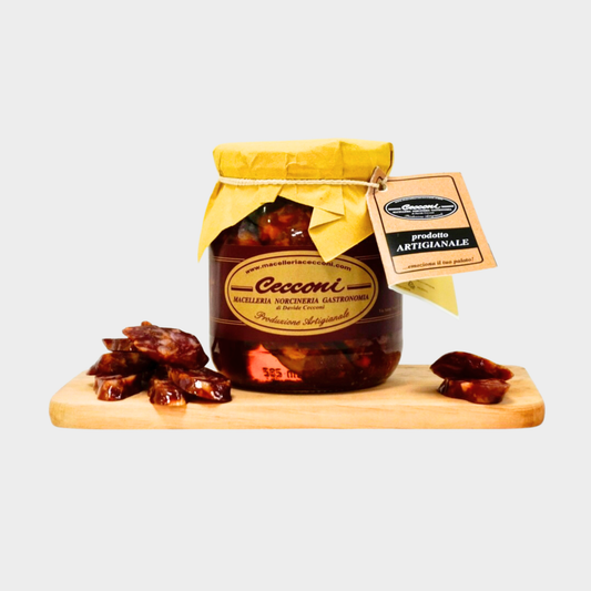 Salsicce Ciociare dolci sott’olio in barattolo artigianali – Macelleria Cecconi Davide, prodotto tipico italiano