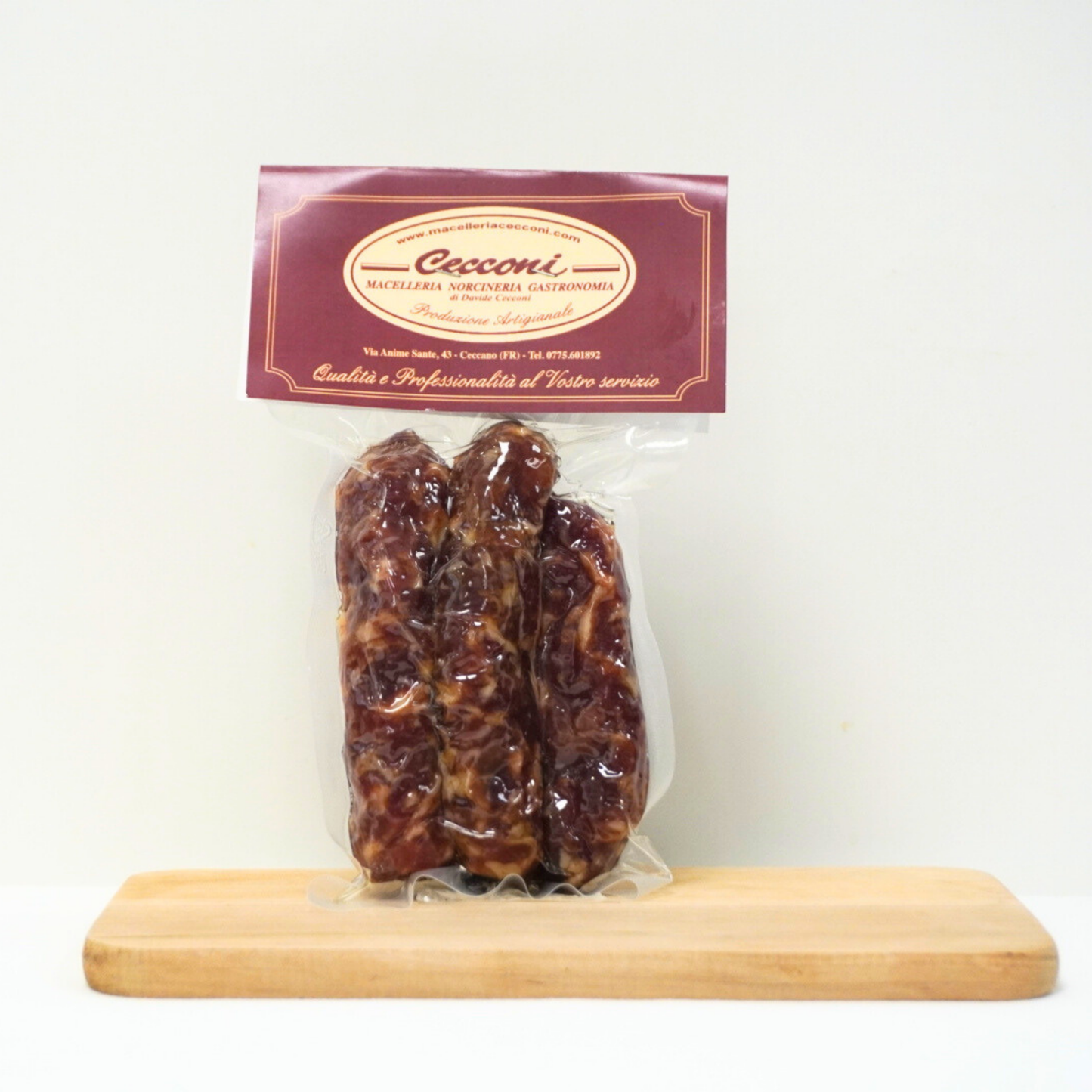 salsiccia ciociara dolce artigianale Macelleria Cecconi Davide – salume tipico del Lazio, Essenza Pisterzi