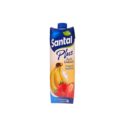 Confezione da 1 litro di succo di frutta Santal Fragola e Banana – disponibile su Essenza Pisterzi
