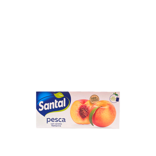 SANTAL Succo di Frutta alla Pesca 3x200ml - bevanda italiana naturale e dolce
