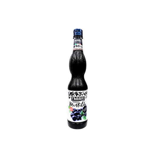 Bottiglia di sciroppo Fabbri al mirtillo da 560ml – disponibile su Essenza Pisterzi
