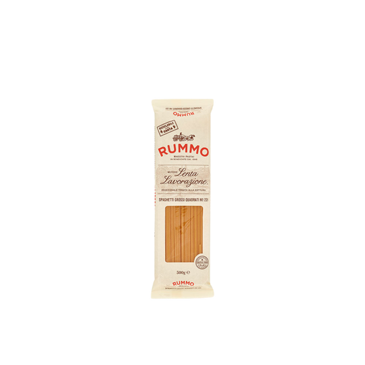 Confezione da 500g di Spaghetti Grossi Quadrati Rummo – pasta lunga quadrata trafilata al bronzo

