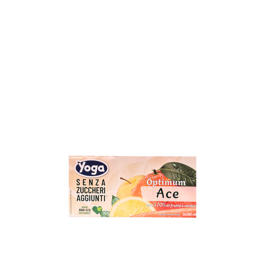 YOGA Succo ACE senza Zuccheri Aggiunti 3x200ml - bevanda italiana vitaminica e naturale
