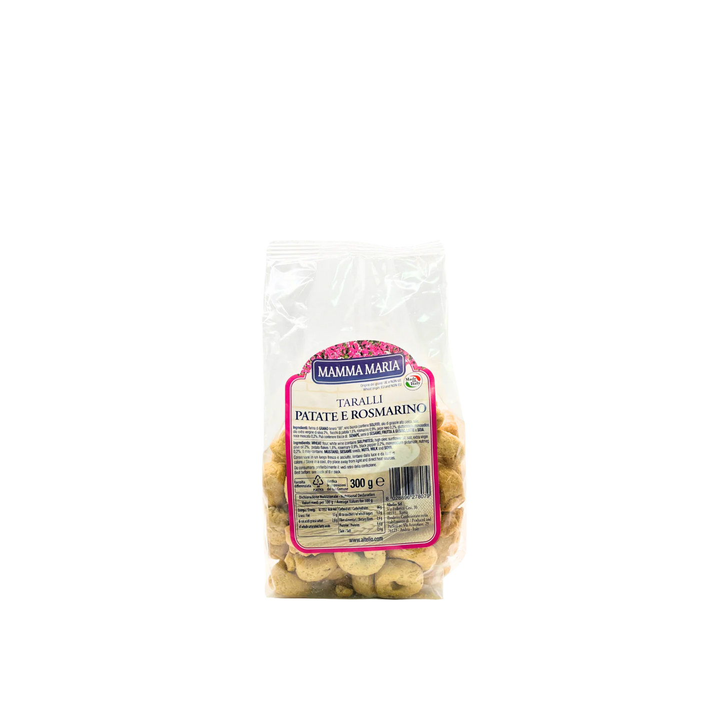 Mamma Maria Taralli ai Semi di Rosmarino 300g confezione
