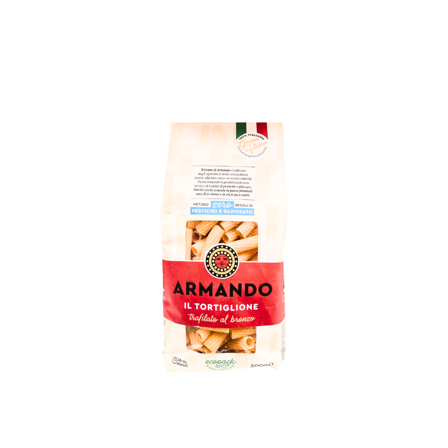 Tortiglioni Armando trafilati al bronzo, grano 100% italiano, 500g – pasta artigianale di alta qualità su Essenza Pisterzi
