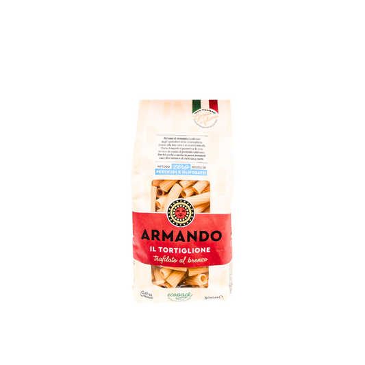 Tortiglioni Armando trafilati al bronzo, grano 100% italiano, 500g – pasta artigianale di alta qualità su Essenza Pisterzi